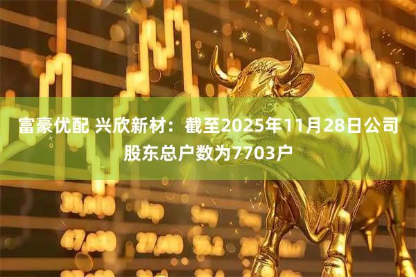 富豪优配 兴欣新材：截至2025年11月28日公司股东总户数为7703户