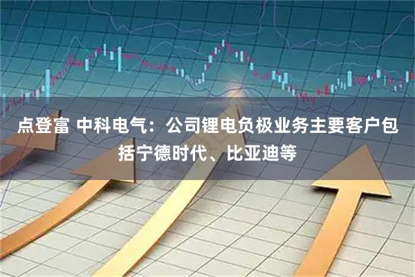 点登富 中科电气：公司锂电负极业务主要客户包括宁德时代、比亚迪等